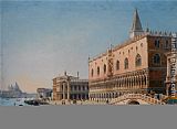 Luigi Querena The Doges Palace painting